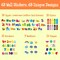 68 PCS Alphabet & Letters Wall Decals (Alphabet) 13.9 x 10.43 x 0.08 inches